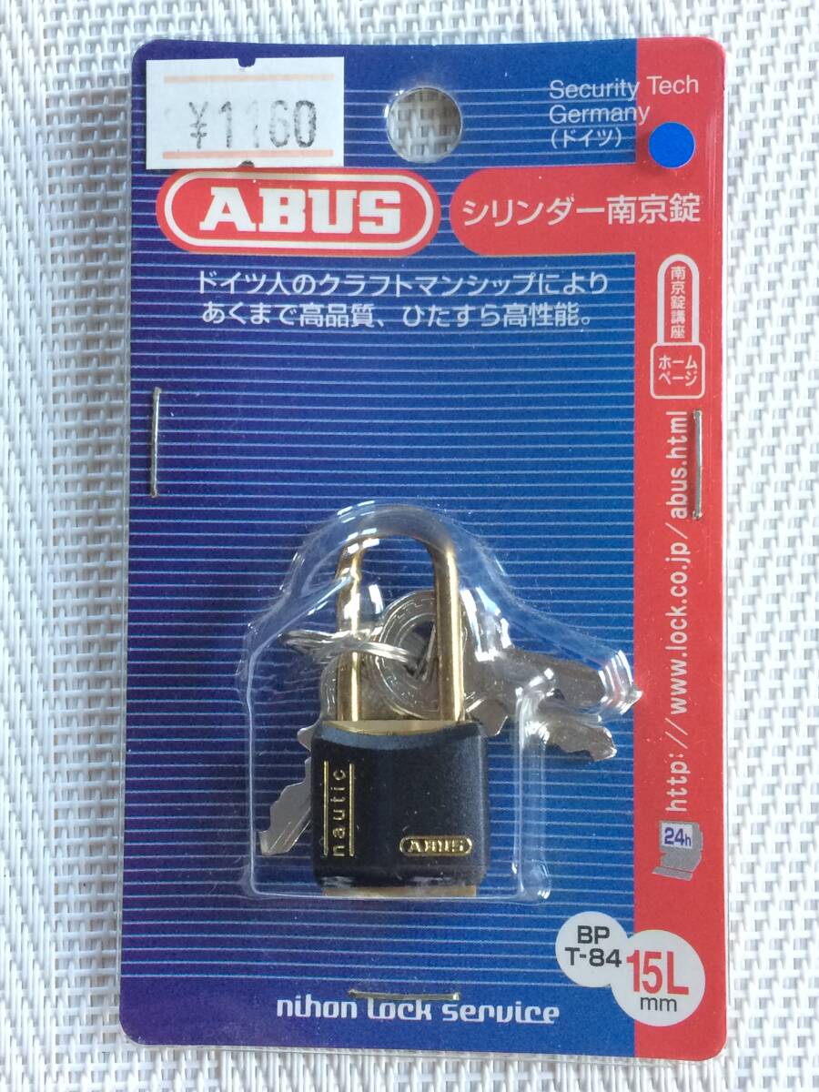 送料無料★新品未使用★日本ロックサービス★ABUS★アバス★真鍮 シリンダー 南京錠 15mm 小さい BPT84MB 15L BP T-84/15Lmm★C-2拍卖