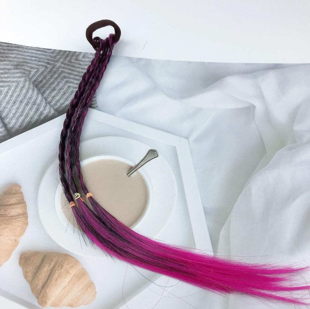 ヘアエクステ 三つ編み 編み込み 子供 890 キッズ イベント 発表会 ダンス拍卖