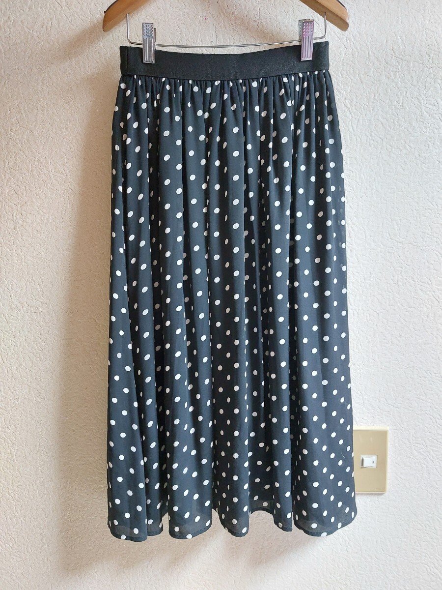 anana◆アナナ◆黒白ドット柄フレアースカート拍卖