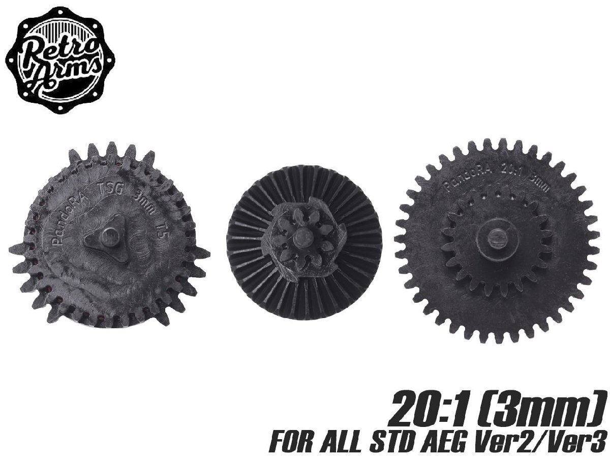 RA-AE-187 RETRO ARMS スチールCNCギアセット PandoRA TSG (3mm)拍卖
