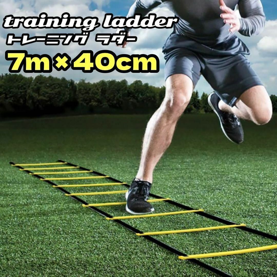 匿名配送☆収納袋付き☆トレーニング ラダー 7m ×40cm サッカー バスケ 陸上 筋トレ拍卖