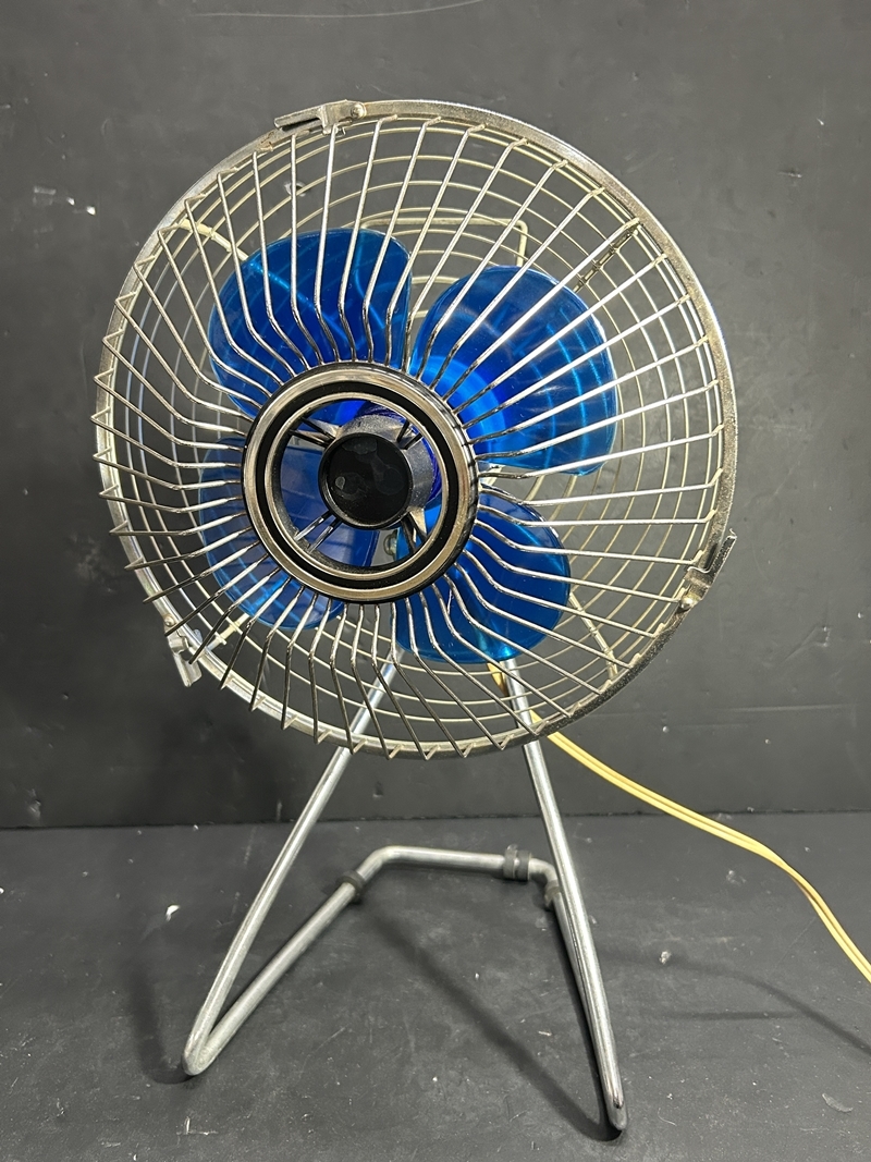 ● コレクター必見 当時物 レトロ エル・ビー LB 扇風機 CP-H 4枚羽 ブルー 動作確認済み インテリア ディスプレイ コレクション op93拍卖