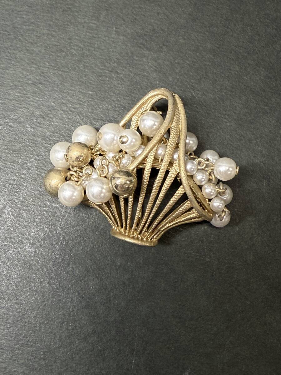 ★コレクター必見 花かごモチーフ ブローチ レディース アクセサリー 飾り コレクション Go947拍卖