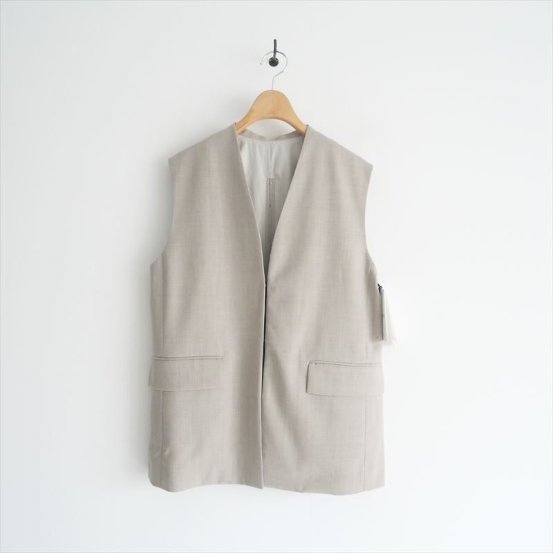 2024AW / 未使用 / DEPAREILLE デパリエ / WOOL TWILL GILET ジレ ベスト 38 / B1143AFV088 / 2411-0775拍卖