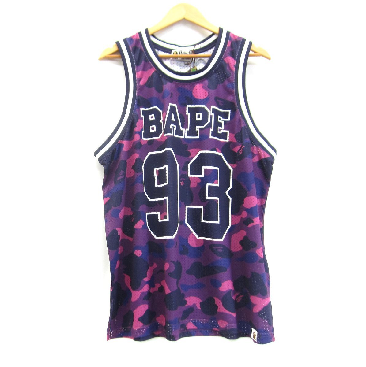 A BATHING APE ア ベイシング エイプ COLOR CAMO BASKETBALL TANK TOP SIZE:L メンズ 衣類 □UF4373拍卖