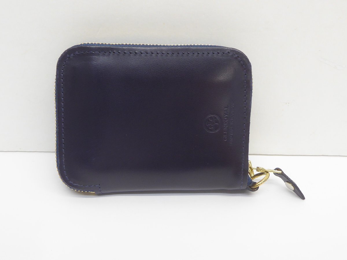 グレンロイヤル GLENROYAL ラウンドジップ 二つ折り 保存袋付 財布 △WA6360拍卖