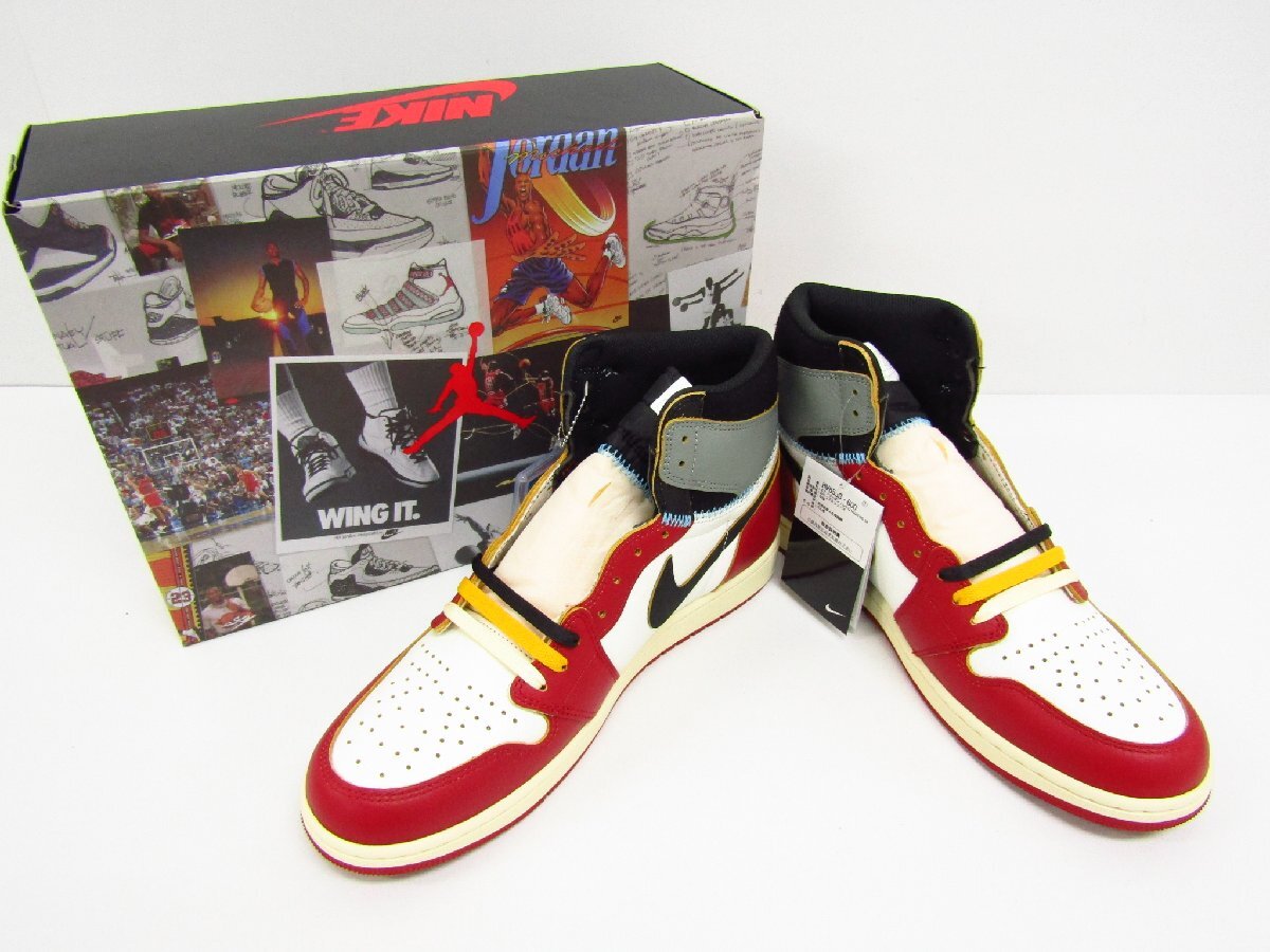 UNION × NIKE ナイキ × ユニオン AIR JORDAN 1 RETRO HIGH OG SP CHICAGO SHADOW HV8563-600 SIZE:31.0cm★SH7921拍卖