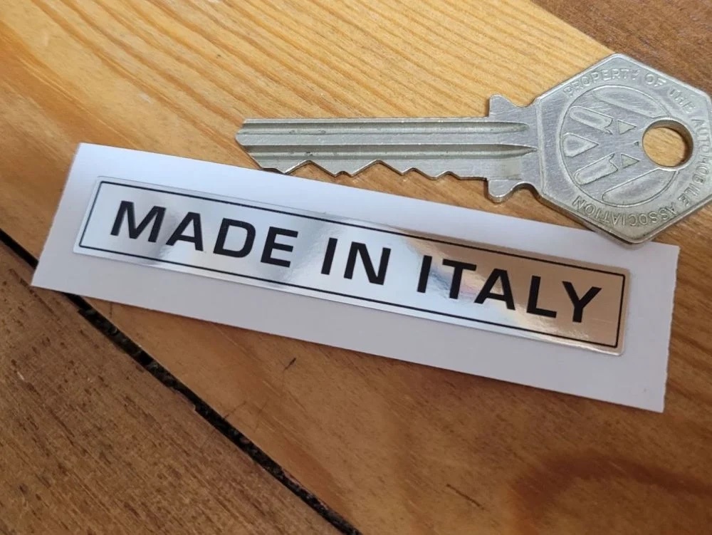 Made in Italy イタリア 70 × 10mm 車 バイク ステッカー デカール 送料無料拍卖