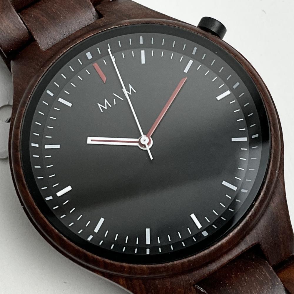 マム 腕時計 メンズ レディース ヴォルケーノ レッドサンダルウッド ウッドウォッチ サファイアクリスタルガラス MAM MAM697 訳あり 未使用拍卖
