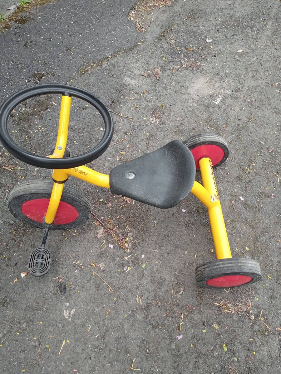 【現地引取限定(札幌市中央区)】ボーネルンド ペリカン三輪車 丸ハンドル winther拍卖