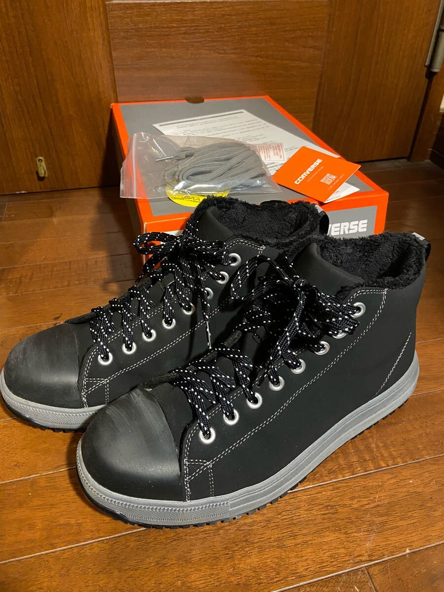 コンバース オールスター CPD スニーカー 安全靴 ハイカット 27cm converse all star PS WG high US8.5 blk gry 黒 グレー 作業履拍卖