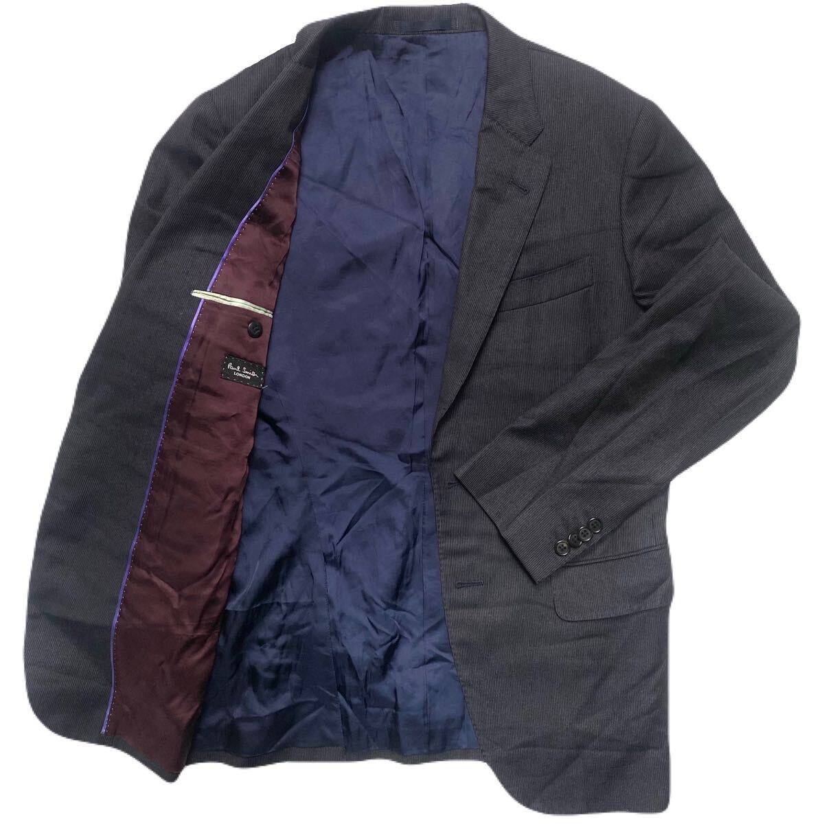 【美品】Paul Smith ロロピアーナ ポールスミス メンズ テーラードジャケット 2B イタリア製生地 130’s ウール サイドベンツ 90-76-170 M拍卖