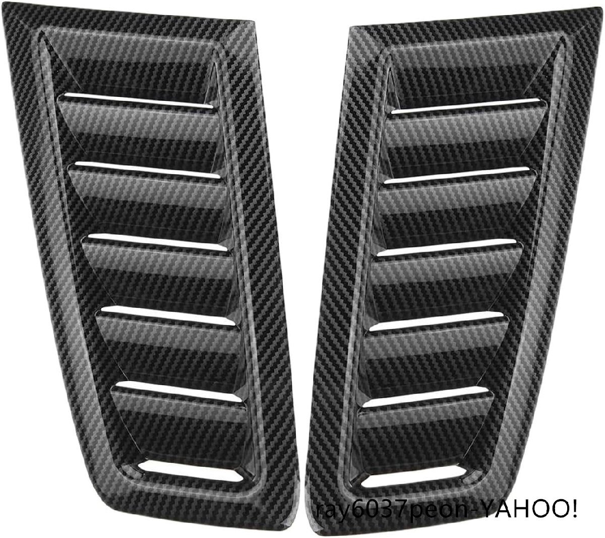 自動車用フードベント 冷気流吸気ルーバー ベント サイドスクープ ボンネットカバー ABS ユニバーサルSUV トラック(Carbon Fiber Look)拍卖