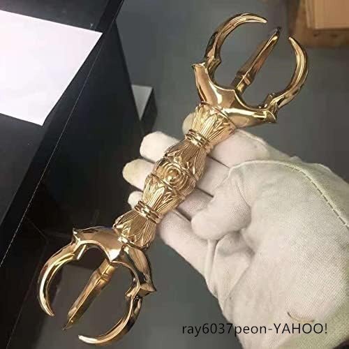 三鈷杵 金剛杵 密教法具 大々型 長さ21cm 密教で使われる仏具 前具 手道具 寺院仏具拍卖