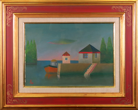 小杉小二郎(ノルマンディ風景 F4号)油彩画 真作保証 Acre拍卖