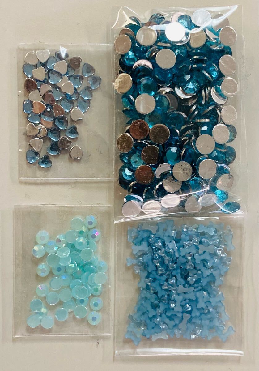 ラインストーン ミルキーストーン 推し色 推し活 デコパーツ ネイル ハンドメイド DIY ブルー 青 水色拍卖