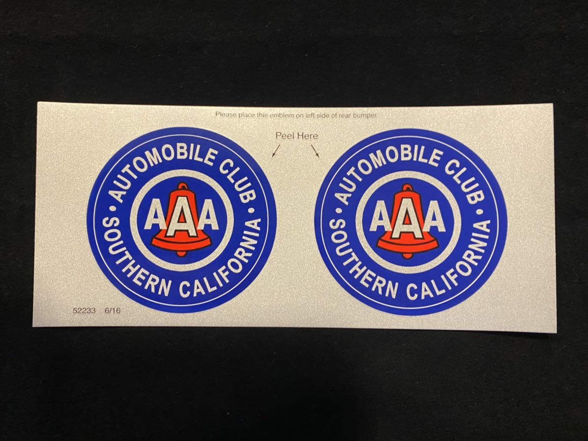★送料無料★本物 アメリカ カリフォルニア AAA トリプルエー 会員ステッカー レア トリプルA US USDM VW ビートル アメ車 世田谷 デカール拍卖