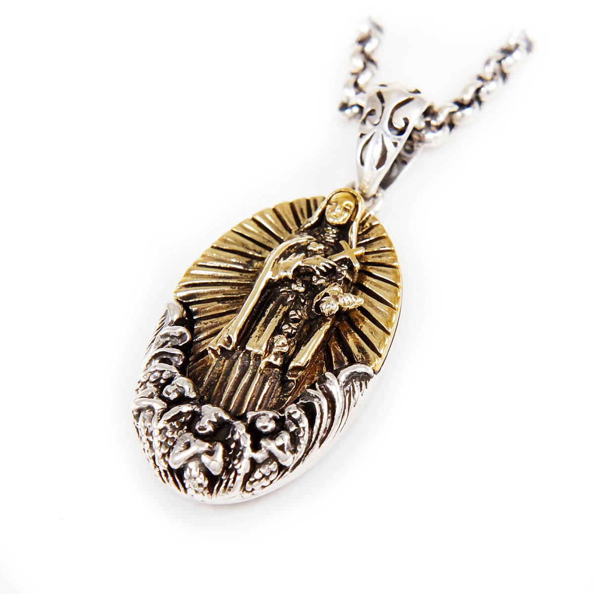 ST THERESA マザー・テレ真鍮 925シルバー ペンダント 925刻印あり GB-172拍卖