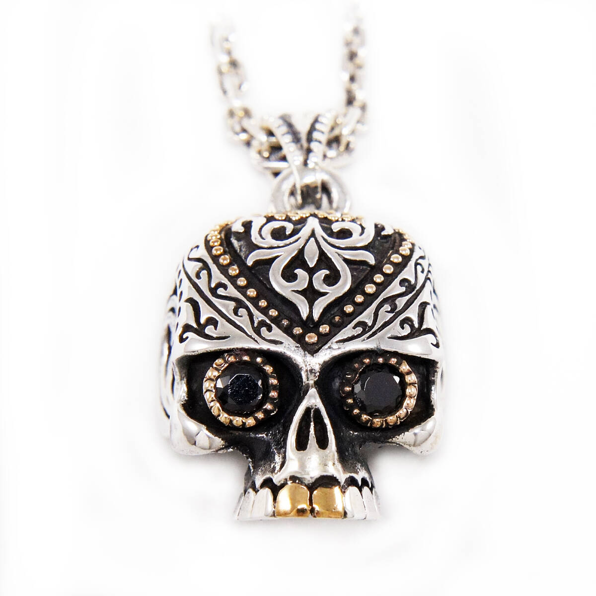 アラベスク スカル 925シルバー ペンダント 925刻印あり JO-066BK拍卖