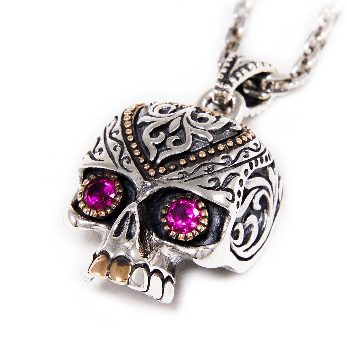 アラベスク スカル 925シルバー ペンダント 925刻印あり JO-066R拍卖