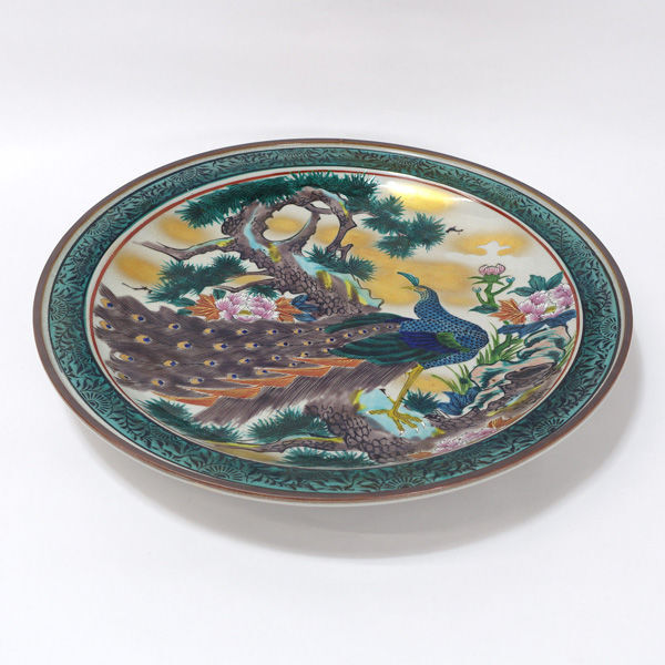 ★ 九谷焼 九谷仙春 和食器 九谷焼 花鳥色彩 大皿 貫入あり 3535-PK (0220515948)拍卖