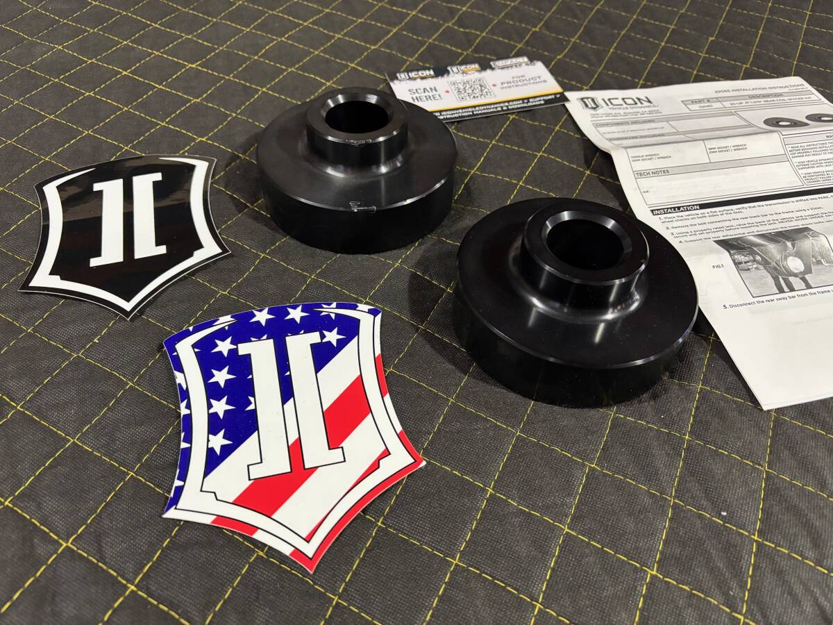 ジープ・JTグラディエーター●ICON VEHICLE DYNAMICSリヤ1.38インチコイルスペーサー●新品 約35㎜拍卖