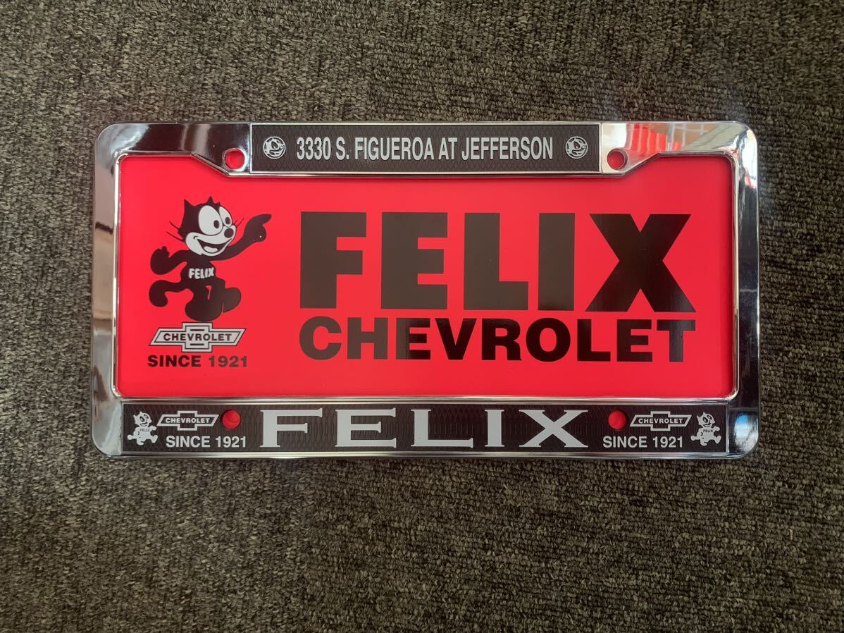 Felixライセンスフレーム、ライセンスプレートレッド。フェリックス インパラライセンスフレーム ベルエアライセンスフレーム拍卖
