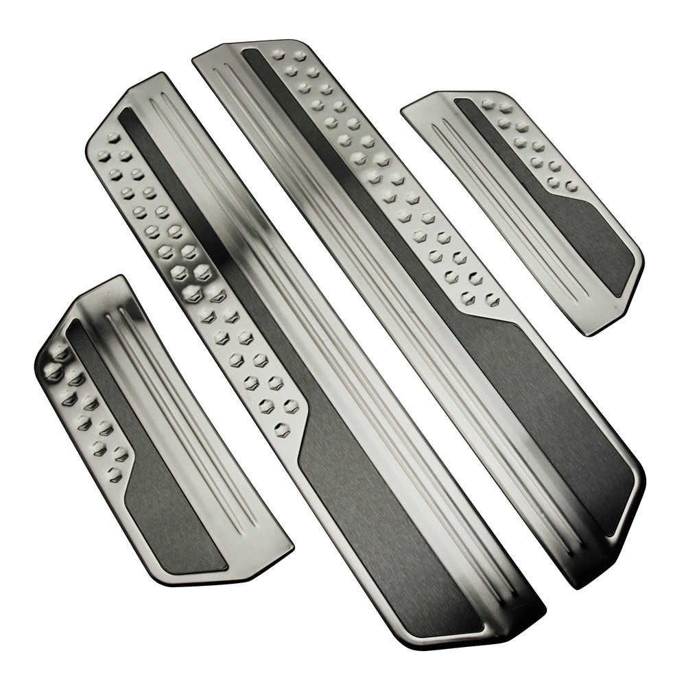 新型 ホンダ ヴェゼル RV系 専用 スカッフプレート サイドステップ ガーニッシュ 外側 ステンレス カスタム シルバー 4P@拍卖