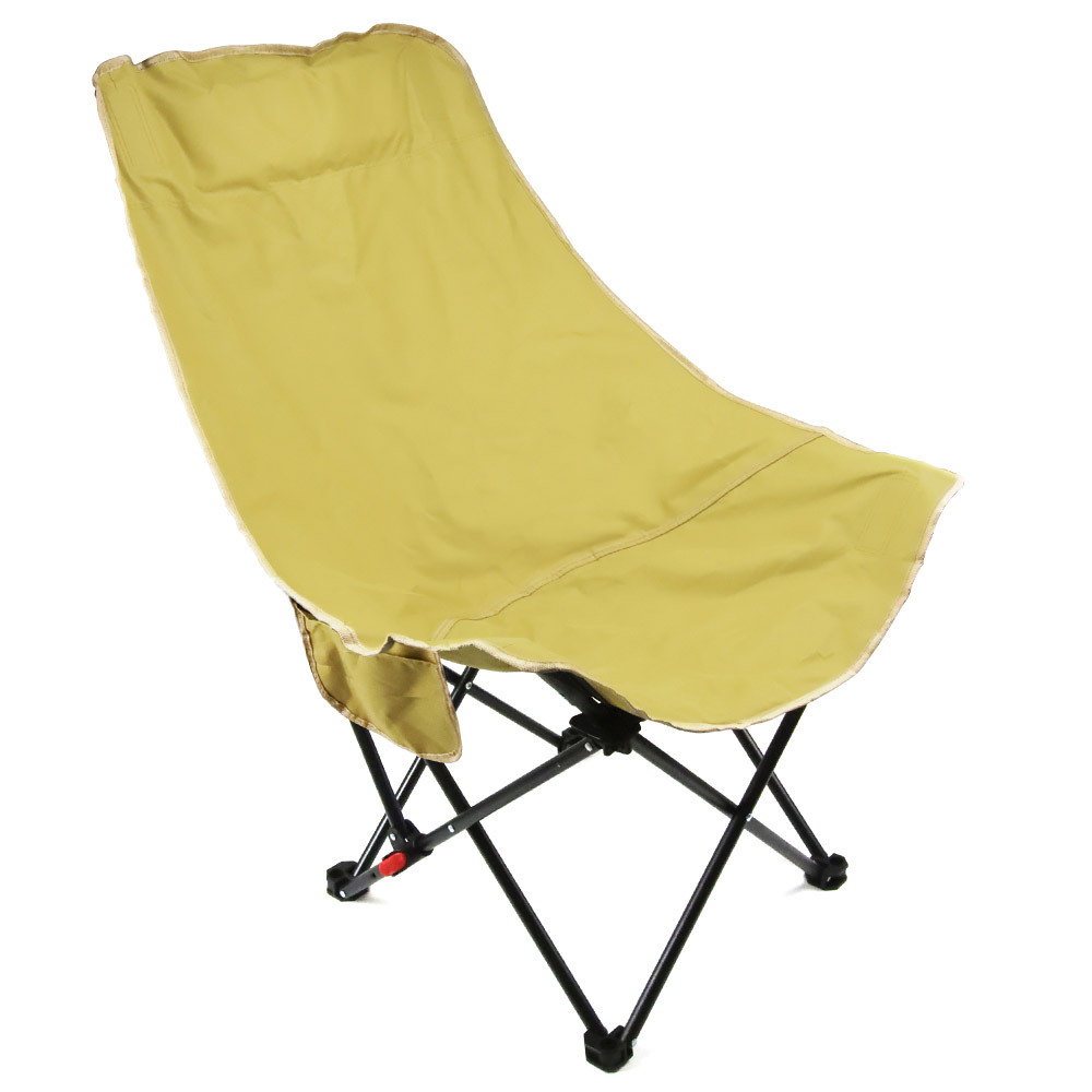 三段階調整 折りたたみ キャンプチェア 軽量 アウトドア用 椅子 耐荷重140kg 背もたれ高い 加厚フレーム BBQ 旅行 収納袋付き カーキ拍卖