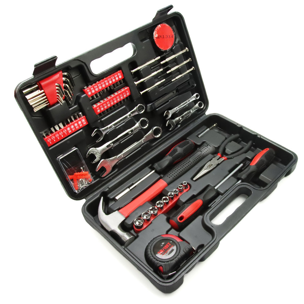 146点工具セット 家庭用 メンテナンス・DIY・修理・組み立て用 多機能ツールキット 初心者向け ハンドツールセット 便利な収納ケース付き拍卖