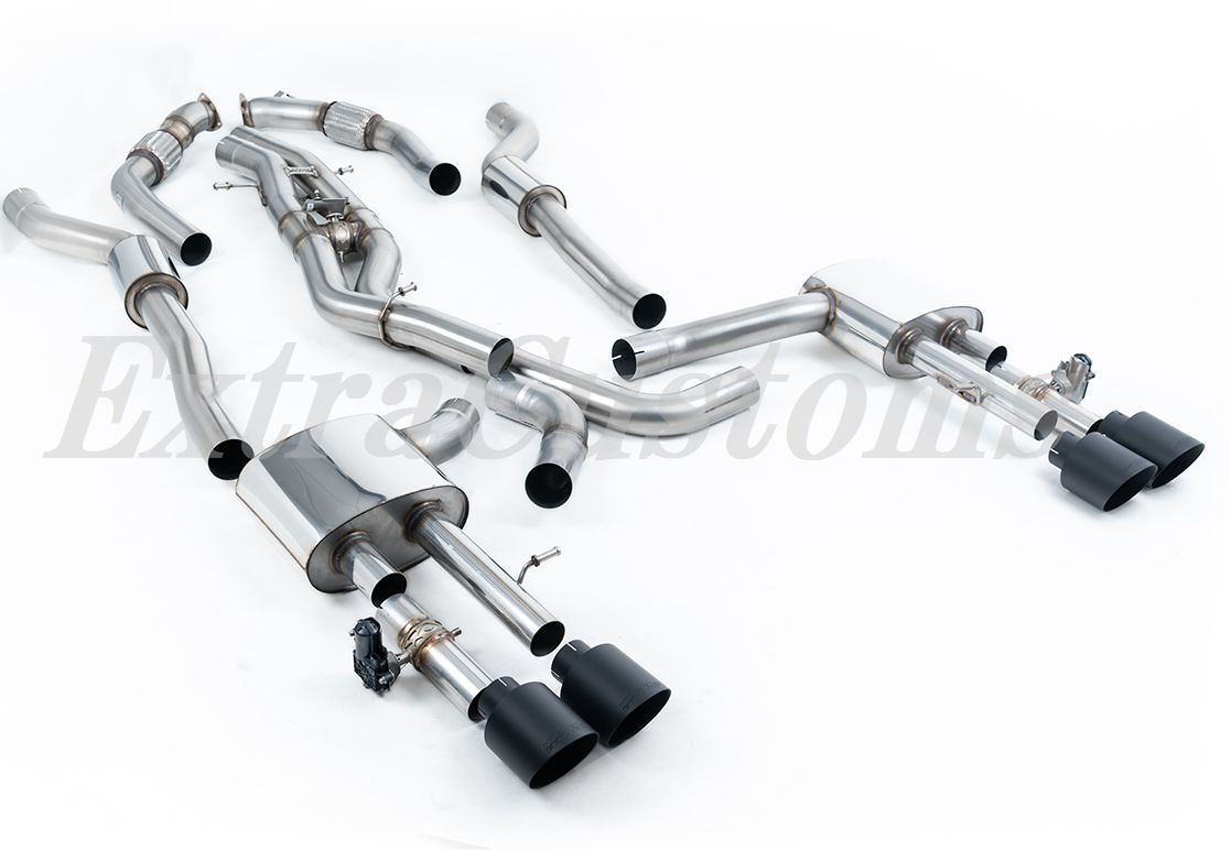 MILLTEKキャタバックエキゾーストアウディS8,D5,4.0TFSI,V8,セダン(OPF/GPF,UK/Euro )Particulate Filter resonated,セラコートブラック拍卖