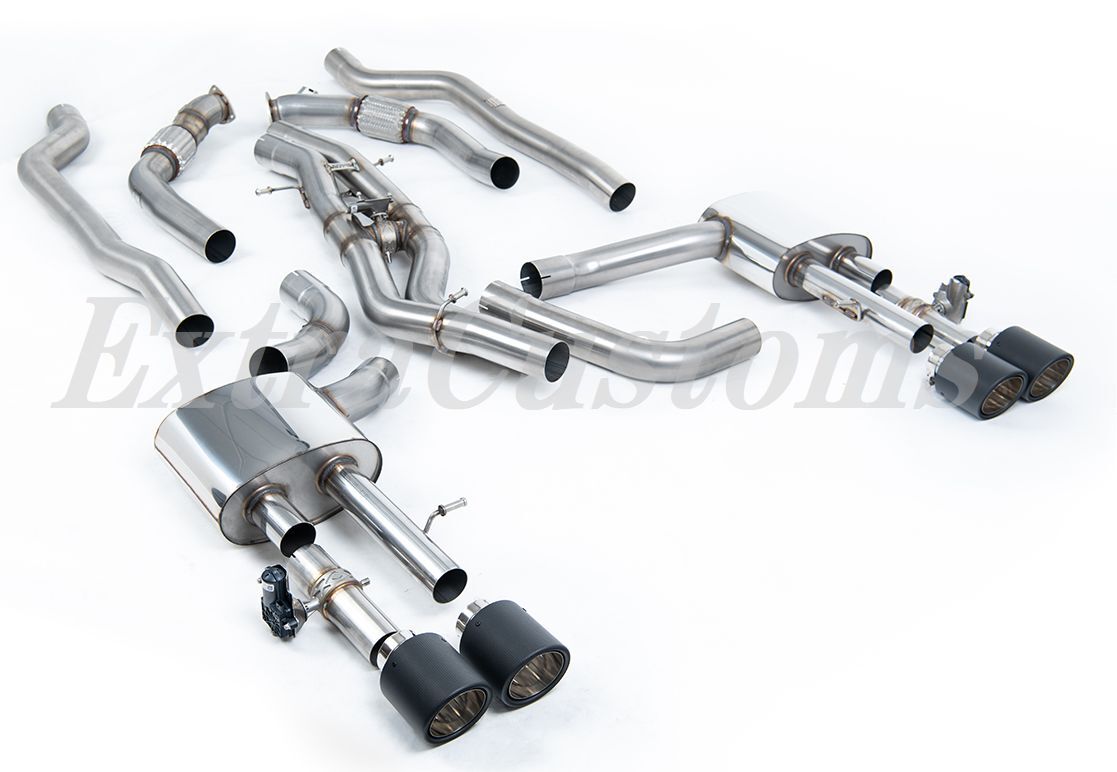 MILLTEK キャタバックエキゾースト アウディ S8 D5 4.0TFSI V8 セダン(OPF/GPF UK/Euro Particulate Filter non-resonated カーボン拍卖