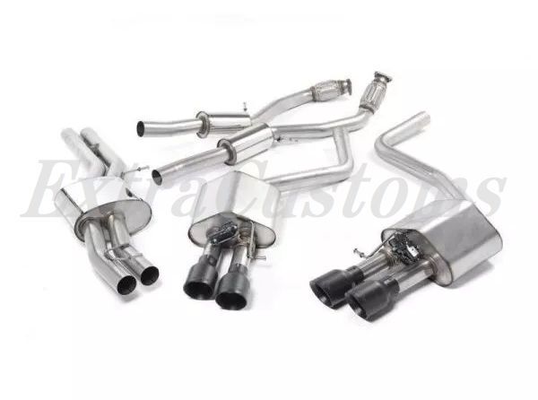 MILLTEK ミルテック キャタバックエキゾーストシステム アウディ S8 D4 4.0 TFSI クアトロ TIPTRONIC resonated セラコートブラック拍卖