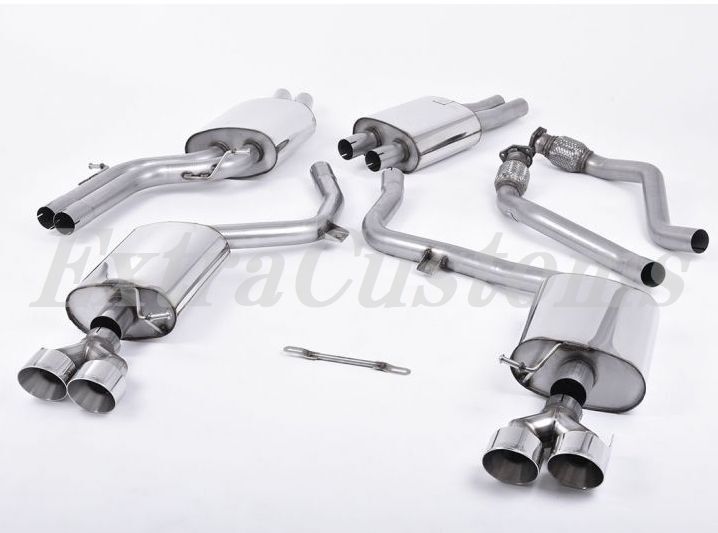 MILLTEK ミルテック キャタバックエキゾーストシステム アウディ S5 SPORTBACK 3.0 TFSI B8.5 4本出し Outlet ポリッシュ拍卖