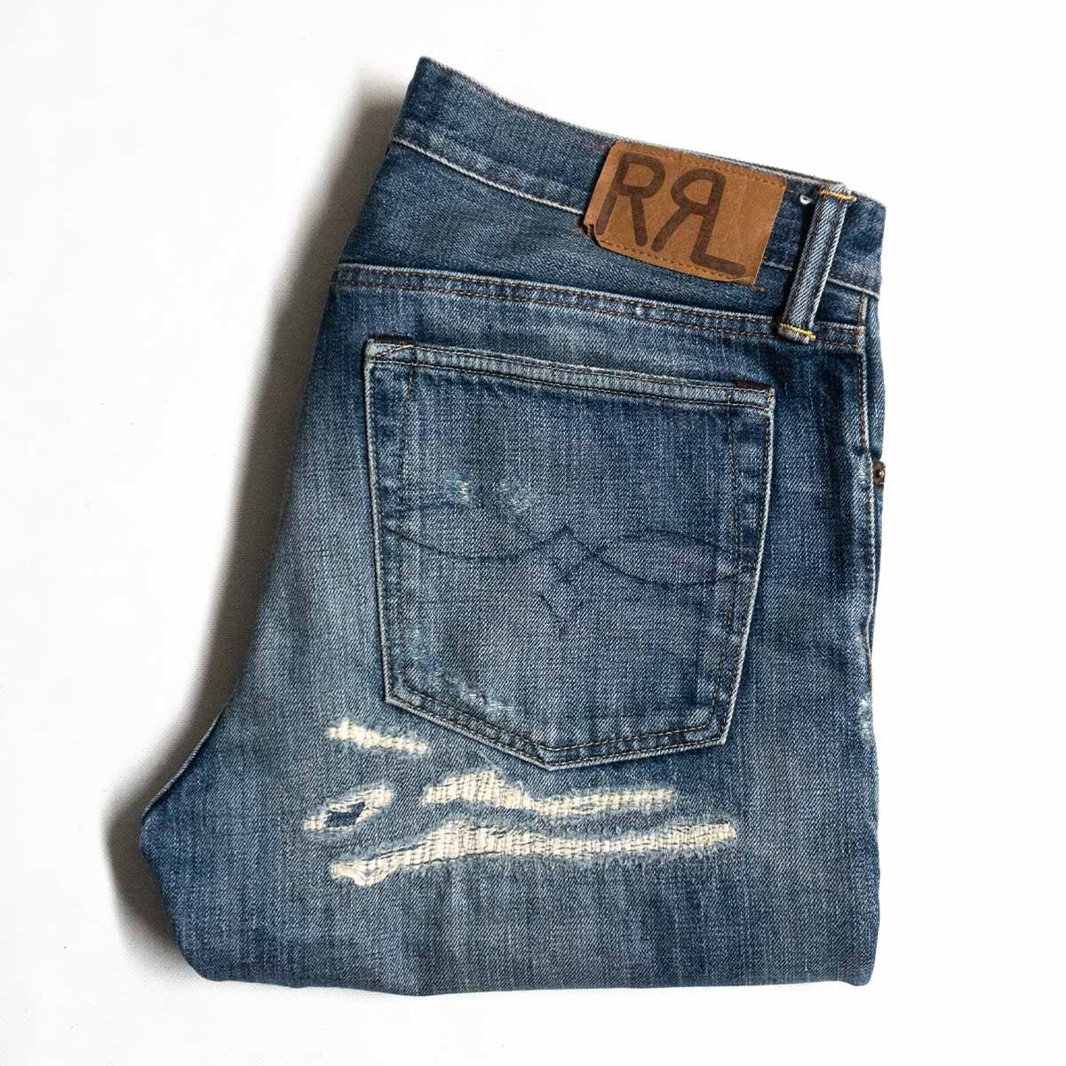 【美品】RRL【SLIM NARROW JEANS】31×30 スリムナロージーンズ デニムパンツ 25030534拍卖