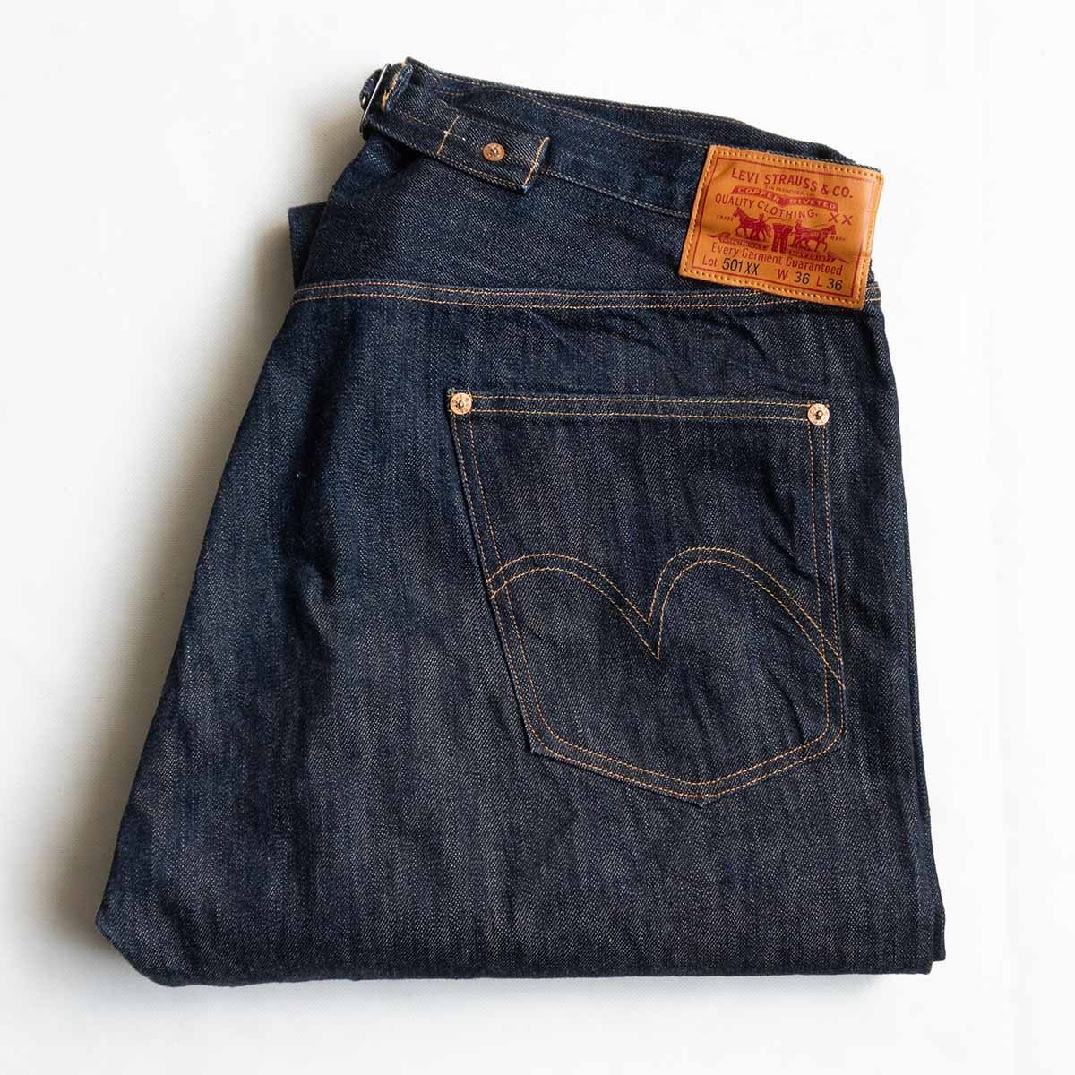 【美品濃紺/1915年モデル】 LEVI'S VINTAGE CLOTHING【501XX ビッグE デニムパンツ】36×36 米国製 リーバイス 15501-0001 wxl 25030825拍卖
