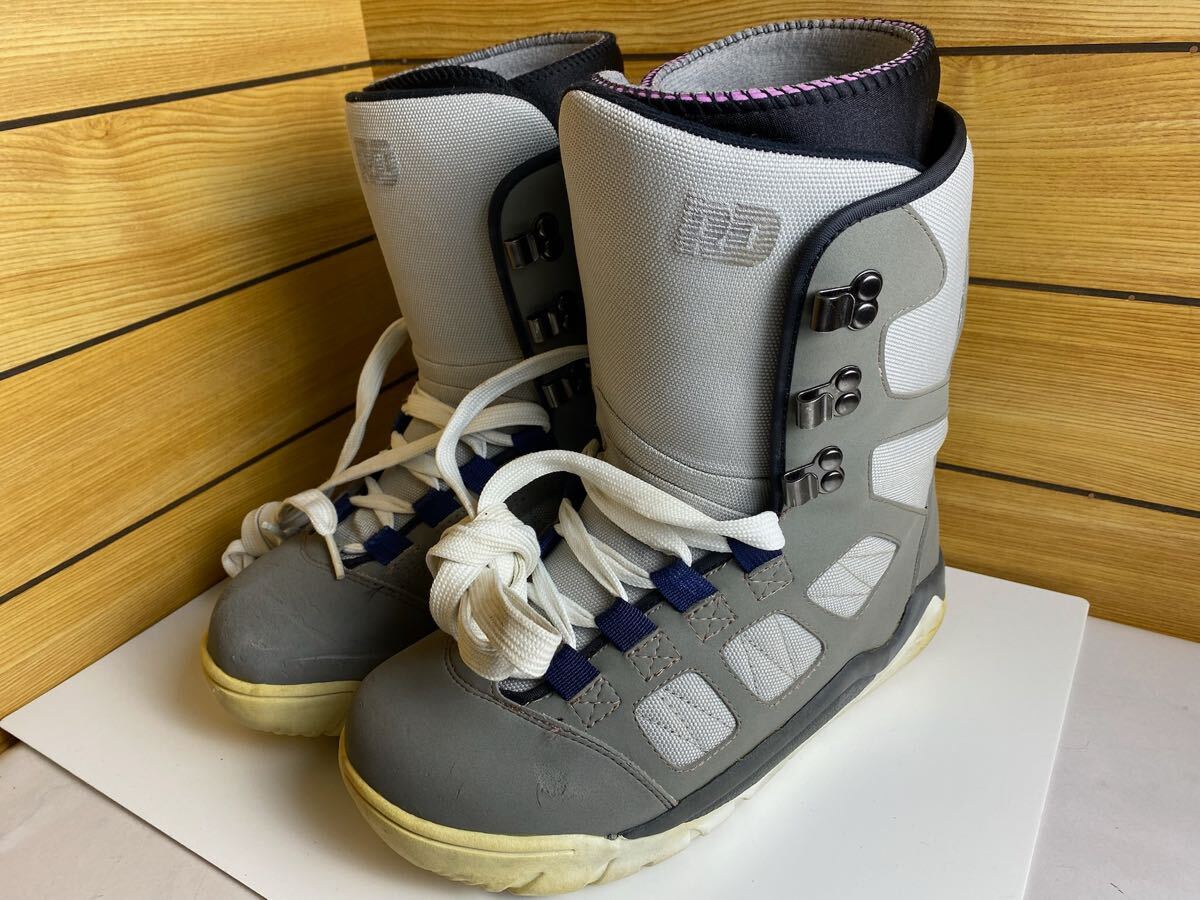 美品! 25cm スノーボードブーツ ソフトブーツ グレー スノボー拍卖