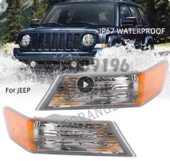 ジープ パトリオット 2007-2016 フロント ヘッドライト ウインカー ランプ 外装 パーツ アクセサリー サイドマーカーリフレクター拍卖