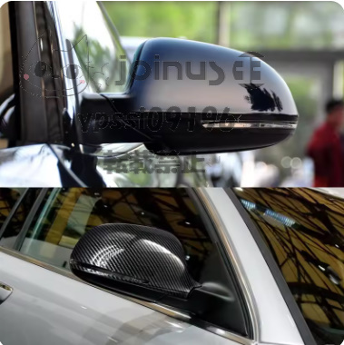 ドアミラーカバー 左右 ペア カーボン アウディ A4 08-09 A5 07-11 A6 08-11 A8 08-10 Q3 12-15 A3 08-10 ブラック カーボン拍卖