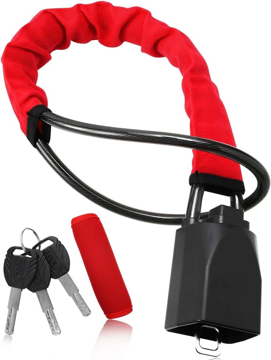 BeneVie 【日本ブランド】 メタルワイヤー式 ハンドルロック 盗難防止 車 ワイヤーロック リレーアタック ステアリングロッ拍卖