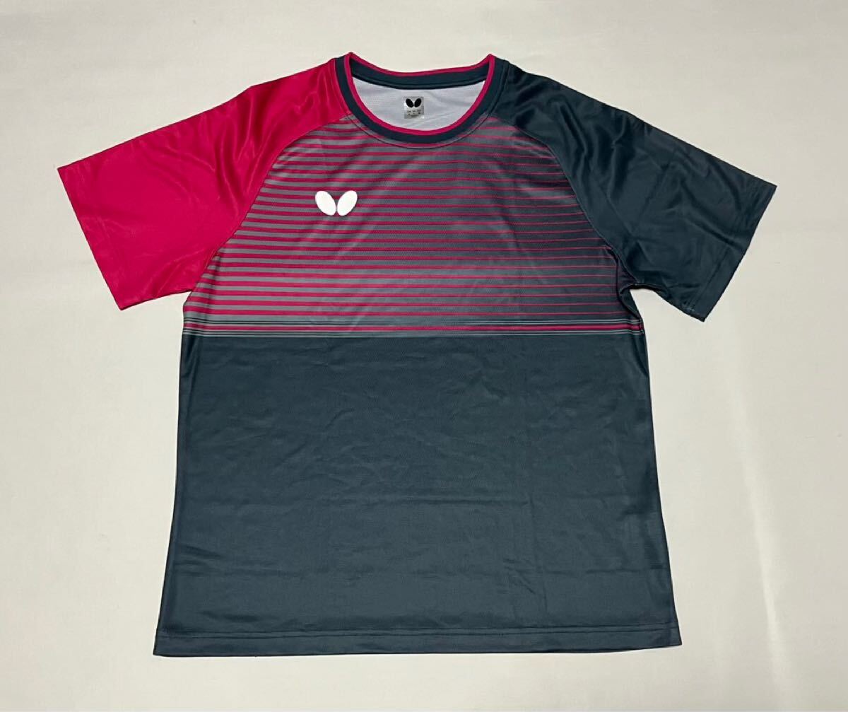 Butterfly 半袖Tシャツ ユニセックスLサイズ グレー ラインメトリシャツ 45630-279-0-104拍卖
