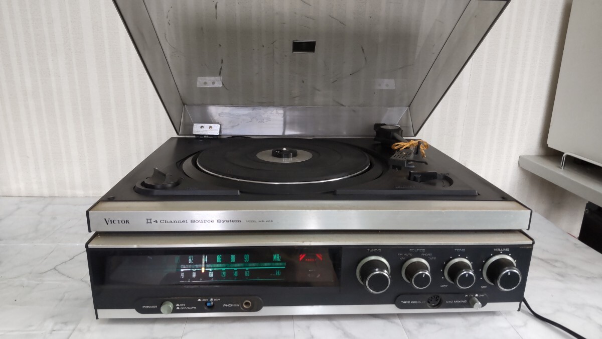 S2131 Victor FM/AMチューナー MS-405 ターンテーブル/レコードプレーヤー/ビクター 詳細本文参照 現状品 JUNK拍卖