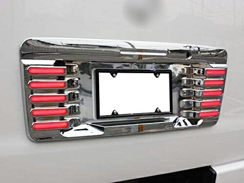 ハイエース200系 1~8型 ナンバープレートガーニッシュ リア メッキパーツ+LEDイルミネーションスモール lf-294拍卖