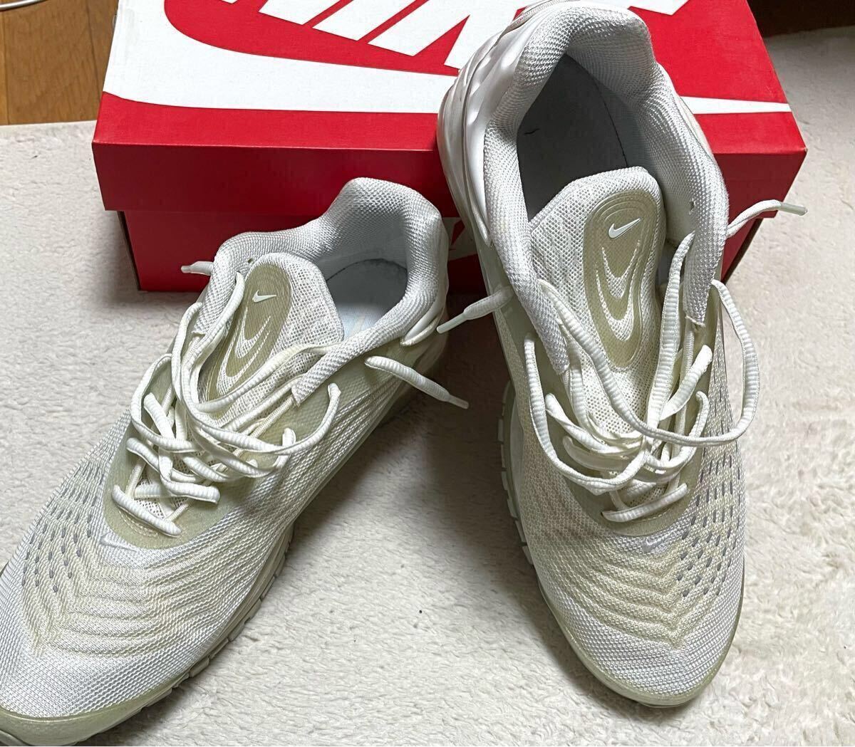 ナイキ エアマックス デラックス スニーカー 28cm ホワイト白 調湿保管 NIKE AIR MAX DELUXE WHITE/SAIL-PLATINUM BLANC/PLATINE PUR/VOILE拍卖