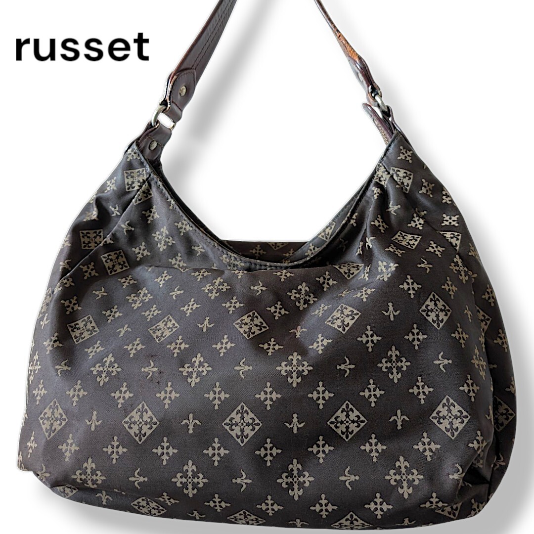 russet ラシット ハンドバッグ ワンショルダー ナイロン ダークブラウン系拍卖