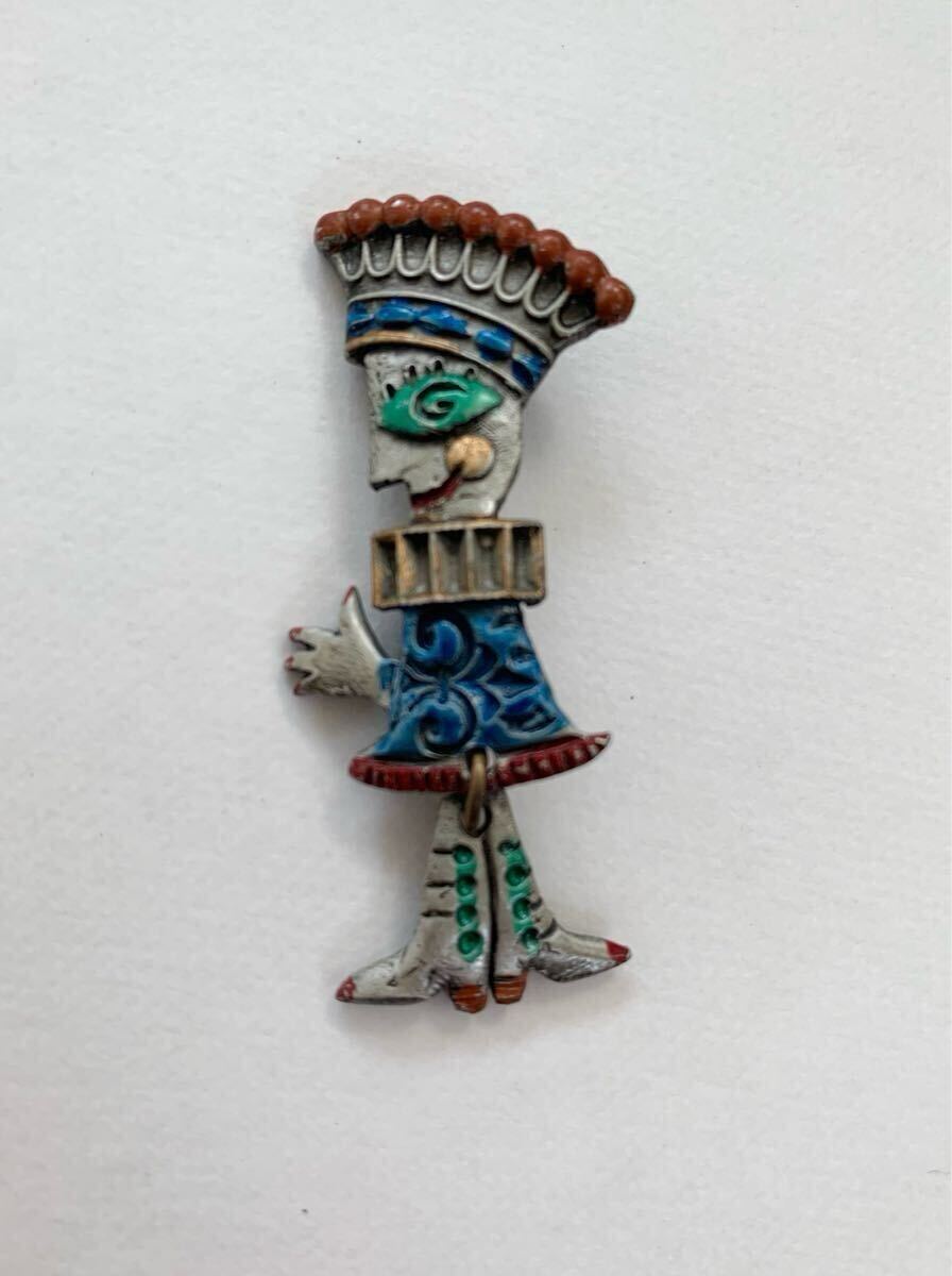 【USED】イギリス購入 フランス製 ヴィンテージ HAPPY FINGERS ブローチ シルバー系 アバンギルド 刻印有拍卖