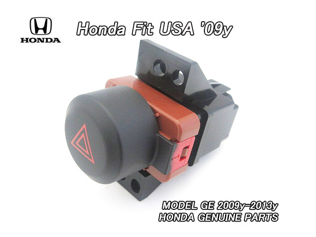 フィットGE【HONDA】ホンダFIT純正USハザードスイッチ(黒ベース×赤△)/USDM北米仕様GE6GE8アメリカJDM米国USA海外4点灯ボタン非常灯HAZARD拍卖