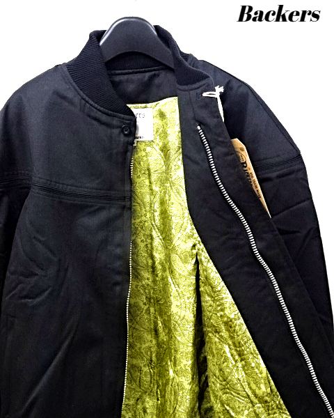 M 新品【Backers ダービージャケット Black/Gold バッカーズ ダービージャケット カップショルダージャケット ブルゾン ブラック】拍卖