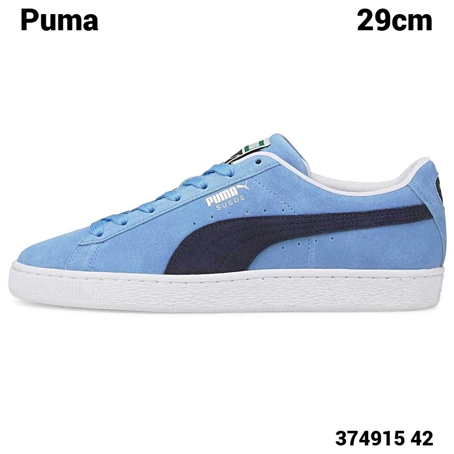 US11 (29cm) 未使用【Puma Suede Classic XXI 374915-42 team light blue-new navy-wht プーマ スウェード クラシック 21 スニーカー】拍卖