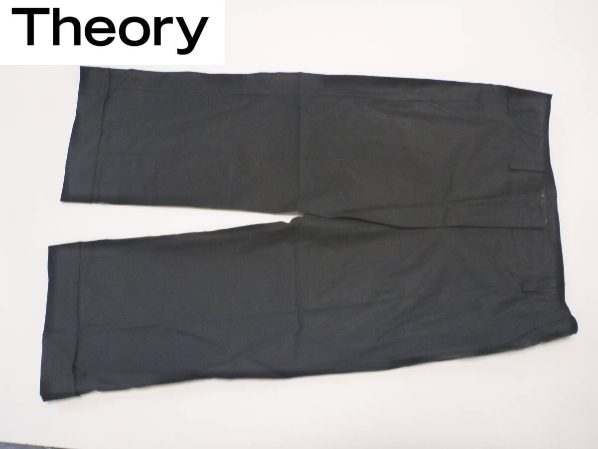 2.9万 超美品 Theory(セオリー)★ 黒 ブラック 裾折り返しパンツ 0 S相当拍卖